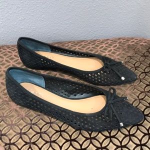 Franco Sarto Never worm black suede flats